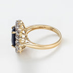 Bague "Soleil Bleu"  - Or Jaune