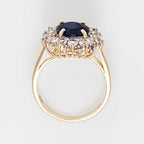 Bague "Soleil Bleu"  - Or Jaune