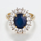 Bague "Soleil Bleu" - Or Jaune 375/1000