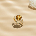 Bague "Divine Citrine 10" Diamant 0,10Ct/32 + Citrine 3,75/1