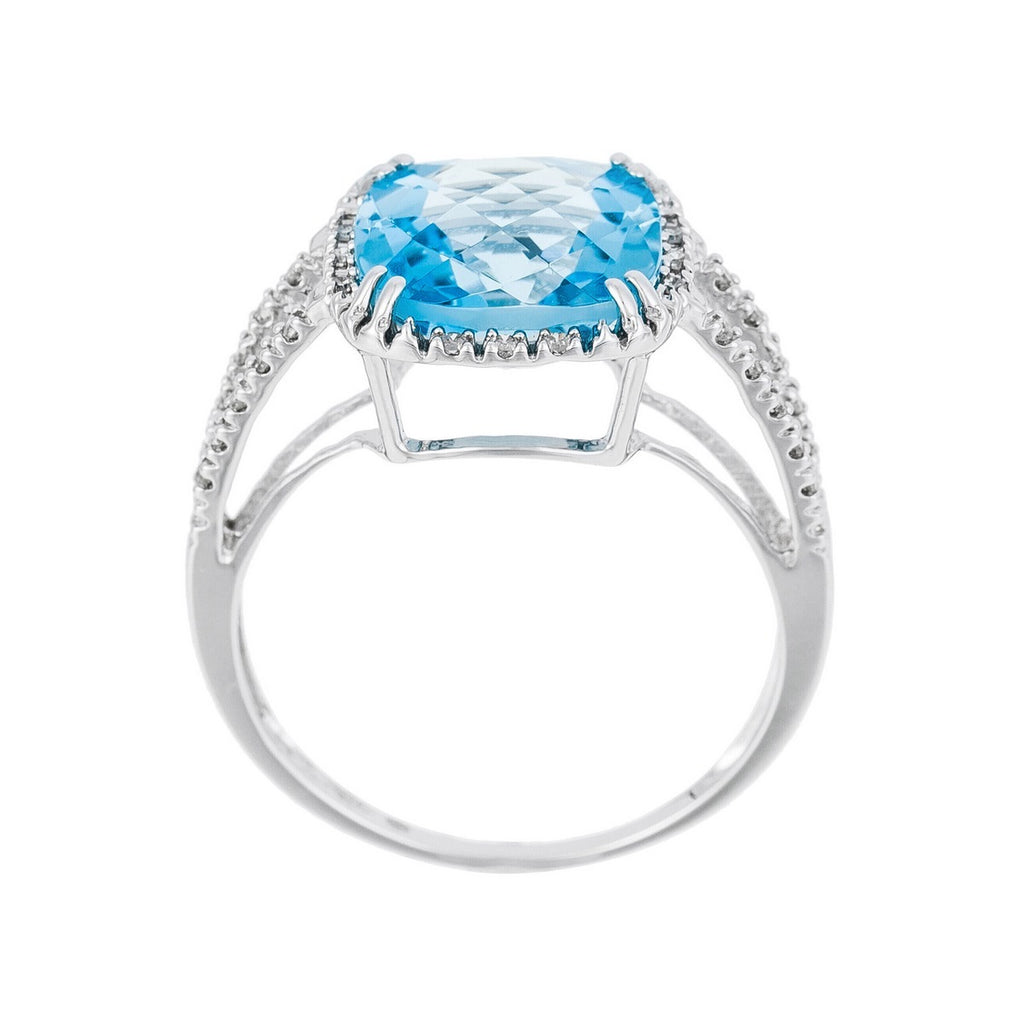 Bague "Divine Topaze 10" Diamants 0,10Ct/32 + Topaze 4,5/1