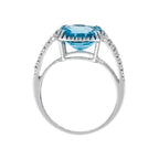Bague "Divine Topaze 10" Diamants 0,10Ct/32 + Topaze 4,5/1