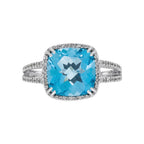 Bague "Divine Topaze 10" Diamants 0,10Ct/32 + Topaze 4,5/1