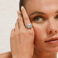 Bague "Divine Topaze 10" Diamants 0,10Ct/32 + Topaze 4,5/1