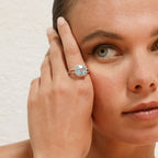 Bague "Divine Topaze 10" Diamants 0,10Ct/32 + Topaze 4,5/1