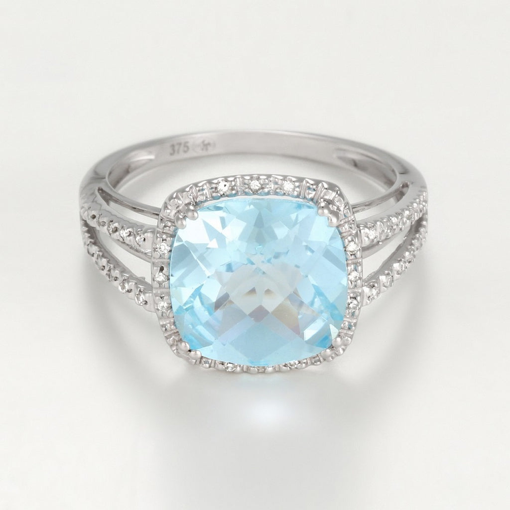 Bague "Divine Topaze 10" Diamants 0,10Ct/32 + Topaze 4,5/1