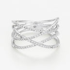 Bague "Entrelacs Lumineux" - Or Blanc