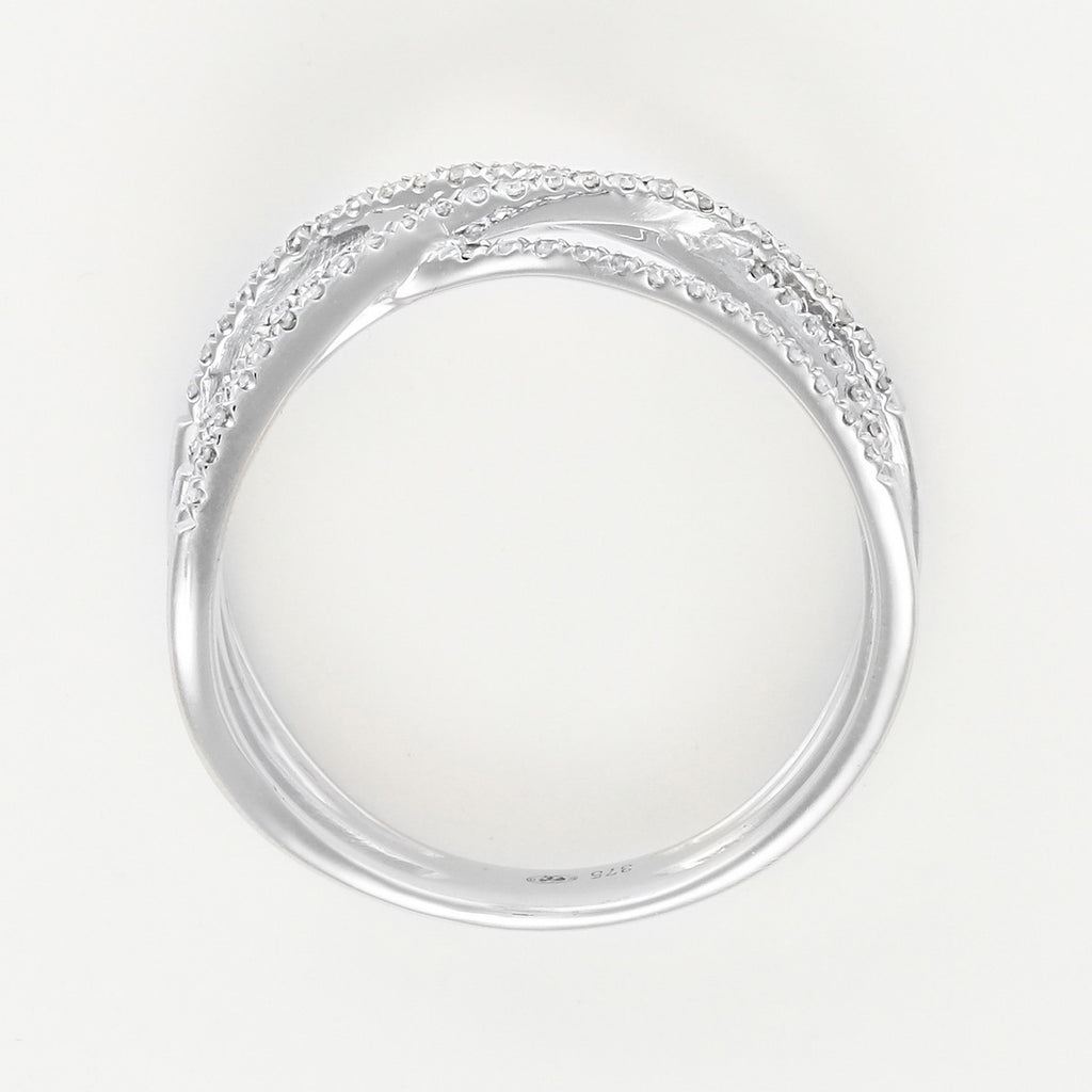 Bague "Entrelacs Lumineux" - Or Blanc