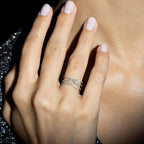Bague "Entrelacs Lumineux" - Or Blanc 375/1000