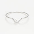 Bague "Pudeur"  Diamants 0,01Ct/1 - Or Blanc