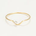 Bague "Pudeur"  Diamants 0,01Ct/1 - Or Jaune