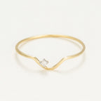 Bague "Pudeur"  Diamants 0,01Ct/1 - Or Jaune