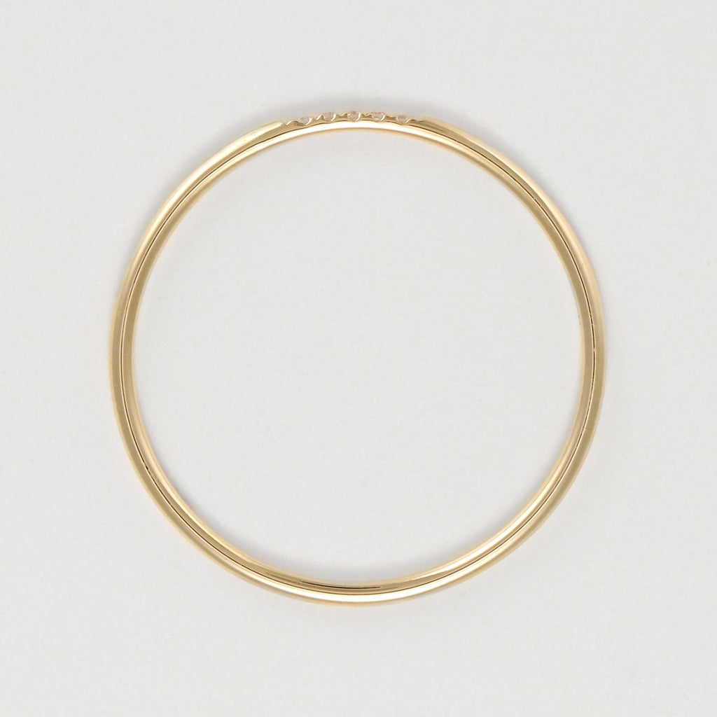 Bague "Alliance Humilité" Diamants 0,02Ct/5 - Or Jaune