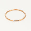 Bague "Alliance Humilité" Diamants 0,02Ct/5 - Or Rose