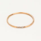 Bague "Alliance Humilité" Diamants 0,02Ct/5 - Or Rose
