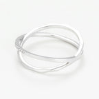 Bague "Croisé Géométrique" - Or Blanc