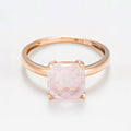 Bague "Quartz Unique" - Quartz Rose 2,10Ct/1 - Or Rose 375/1000