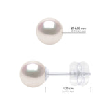 Boucles D'Oreilles Perles Akoya - Tailles De 4 À 8 Mm - Système Siliconor - Or 750 - Kyoto