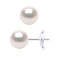 Boucles D'Oreilles Perles Akoya - Tailles De 6 À 8 Mm - Système Securite - Or 750 - Miyazaki