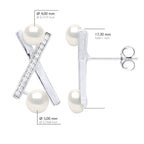 Boucles D'Oreilles Joaillerie Perles Boutons 4 Et 5 Mm - Argent 925 - Banuils
