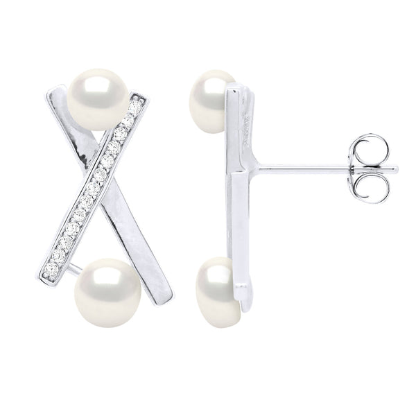 Boucles D'Oreilles Joaillerie Perles Boutons 4 Et 5 Mm - Argent 925 - Banuils