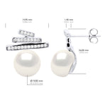 Boucles D'Oreilles Joaillerie Perles Boutons 9-10 Mm - Argent 925 - Chiron