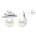 Boucles D'Oreilles Joaillerie Perles Boutons 9-10 Mm - Argent 925 - Chiron
