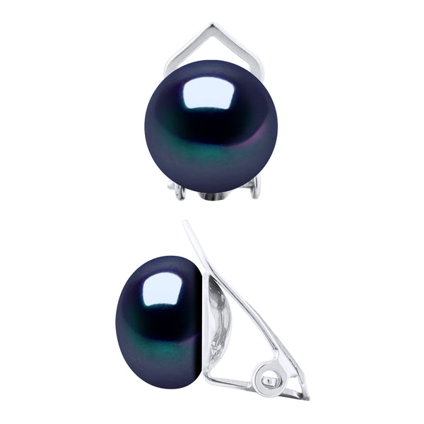 Boucles D'Oreilles Perles 9-10 Mm - Système Clip - Argent 925 - Aiguebelle