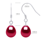 Boucles D'Oreilles Pendantes Perles Poires 8-9 Mm - Système Crochets - Argent 925 -  Odeon