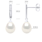 Boucles D'Oreilles Pendantes Perles 6-7 Mm - Joaillerie Argent 925 - Cambronne