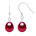 Boucles D'Oreilles Pendantes Perles Poires 8-9 Mm - Système Crochets - Argent 925 -  Odeon