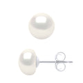 Boucles D'Oreilles Perles Boutons - Système Poussettes - Argent 925 - Passy