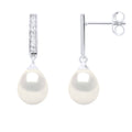 Boucles D'Oreilles Pendantes Perles 6-7 Mm - Joaillerie Argent 925 - Cambronne