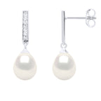 Boucles D'Oreilles Pendantes Perles 6-7 Mm - Joaillerie Argent 925 - Cambronne