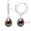 Boucles D'Oreilles Joaillerie Perles De Tahiti Poires 8-9 Mm - Argent 925 - Makuba
