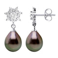 Boucles D'Oreilles Joaillerie Perles Poires 8-9 Mm - Système Poussettes - Argent 925 - Rakamapo