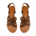 Couleur Pourpre - Sandales Bondo - - Python Camel