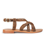 Couleur Pourpre - Sandales Bondo - - Python Camel