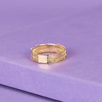 Bague "Anneau Scintillant 5Mm" - Or Jaune 375/1000