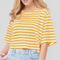 T-Shirt Boxy Crop - Kumquat Multi