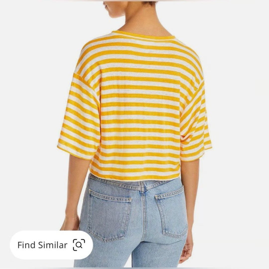 T-Shirt Boxy Crop - Kumquat Multi