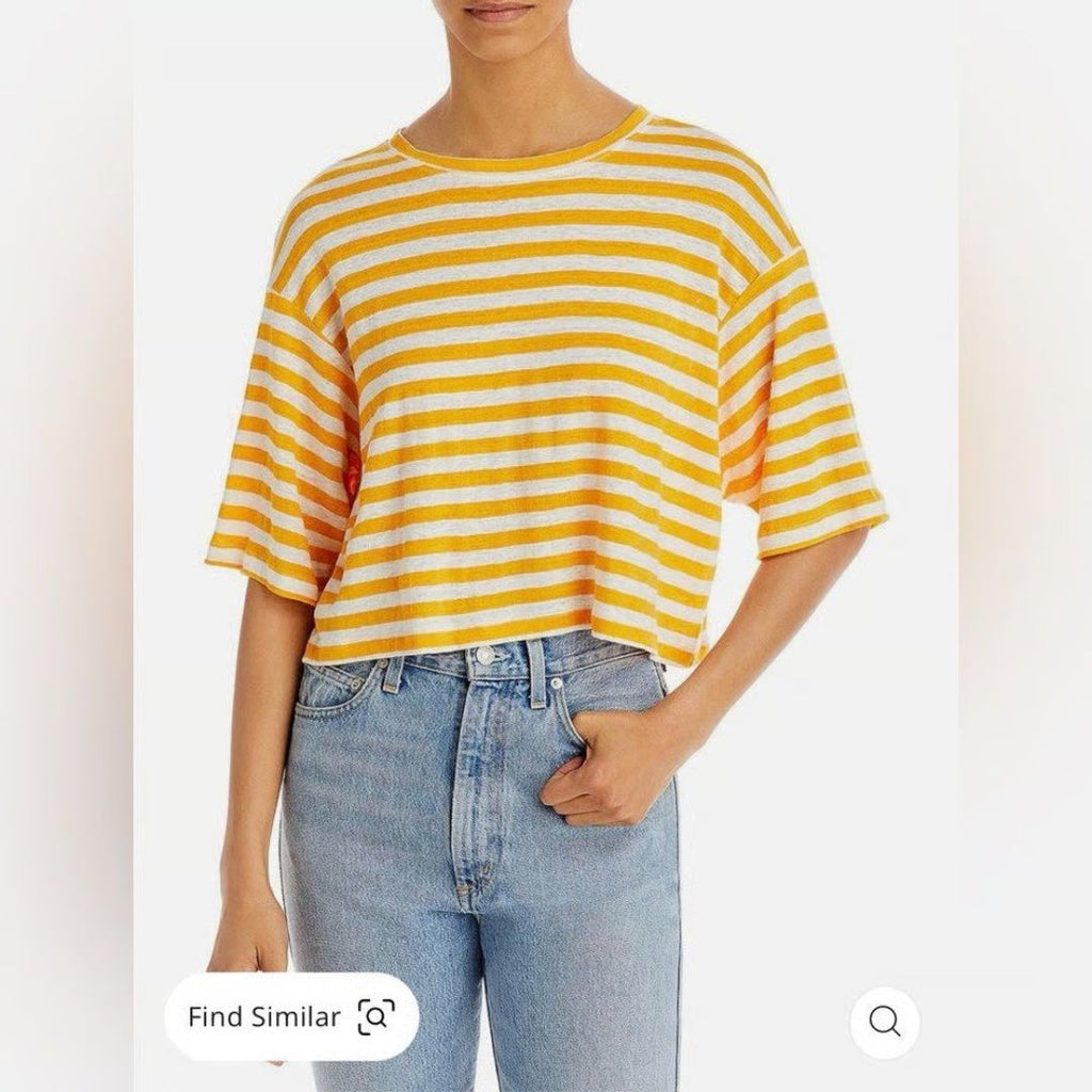 T-Shirt Boxy Crop - Kumquat Multi