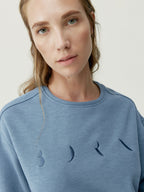 Sweat-Shirt Boyfriend - Bleu Vintage - Femme