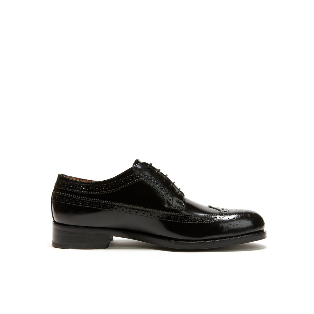 Derby À Pointe D'Aile Longue - Noir - Homme