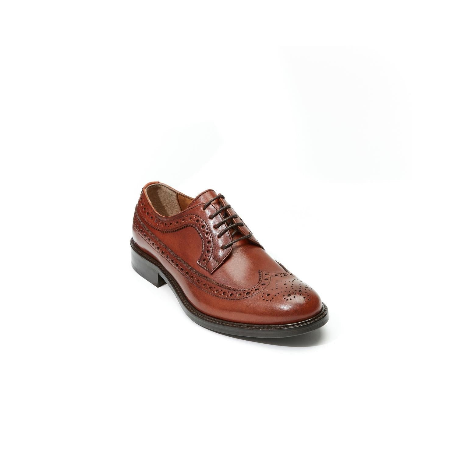 Derby À Bout D'Aile Long - Marron Tanné - Femme
