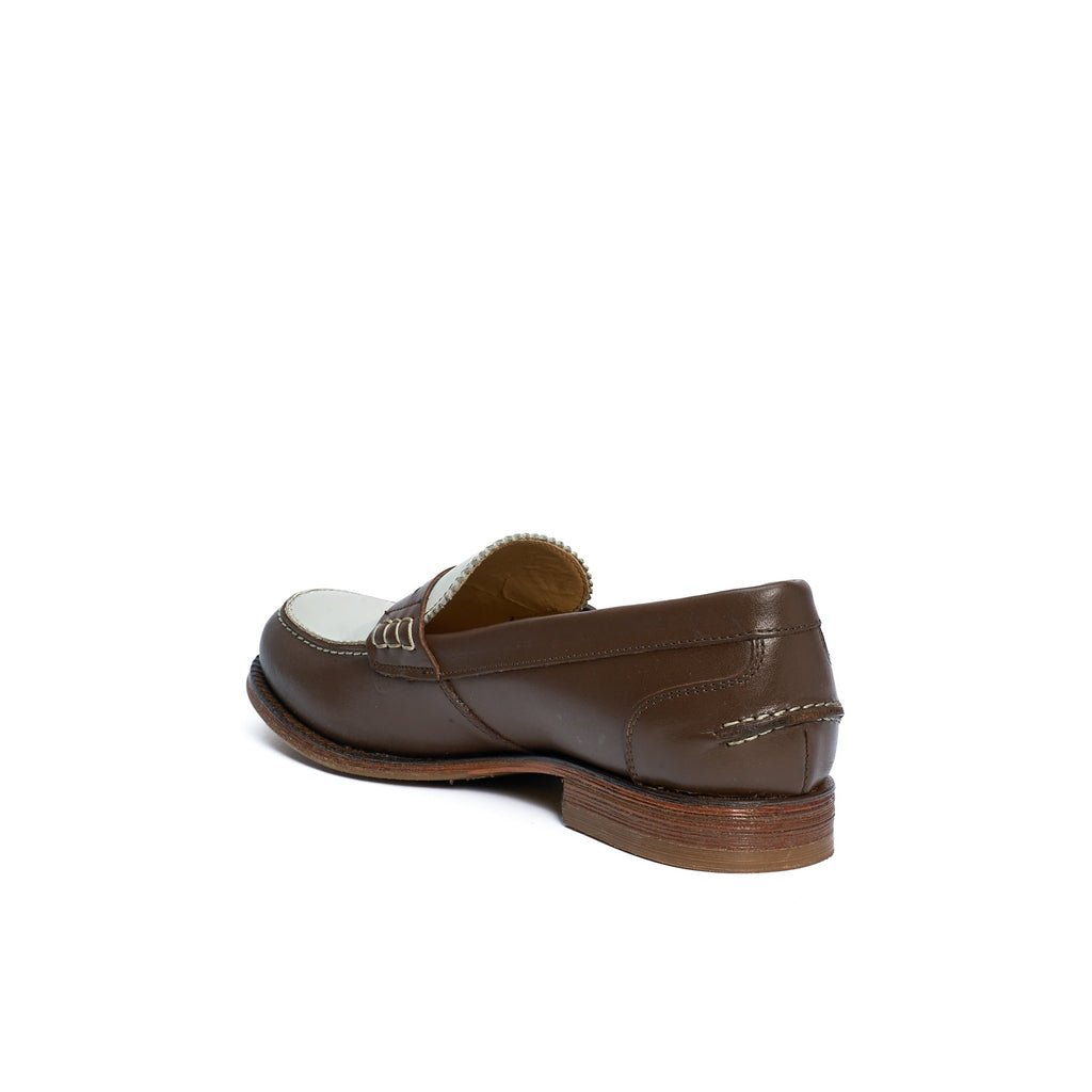 Mocassins Penny - Marron Et Crème - Femme