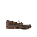 Mocassins Penny - Marron Et Crème - Femme
