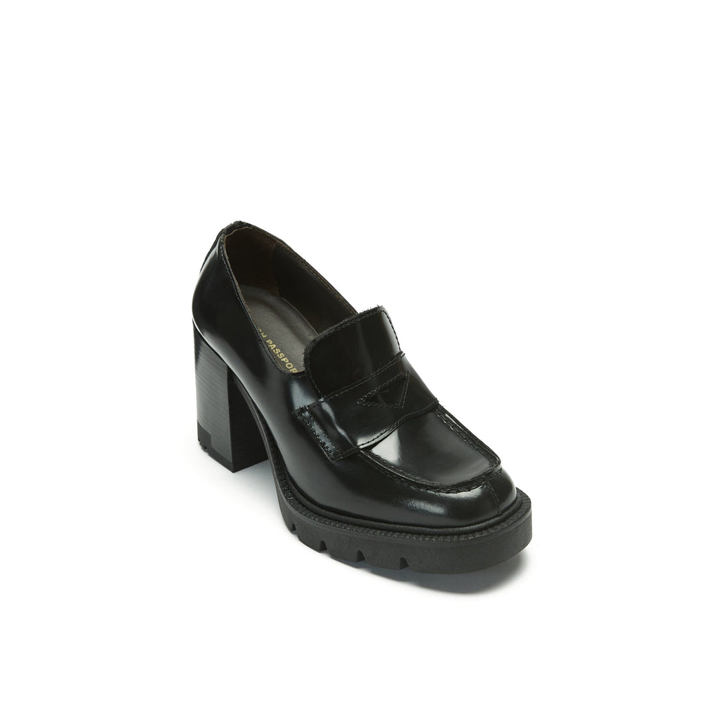Mocassins À Talon - Noir - Femme