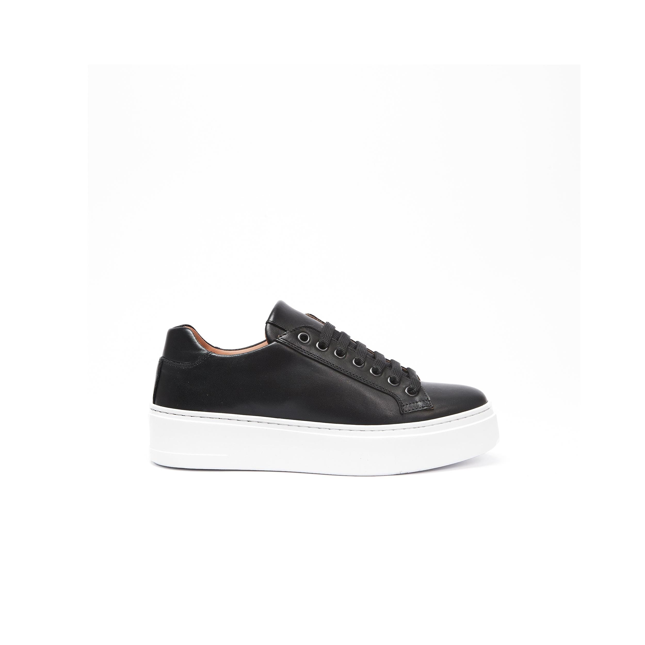 Baskets À Lacets Classiques - Noir - Femme