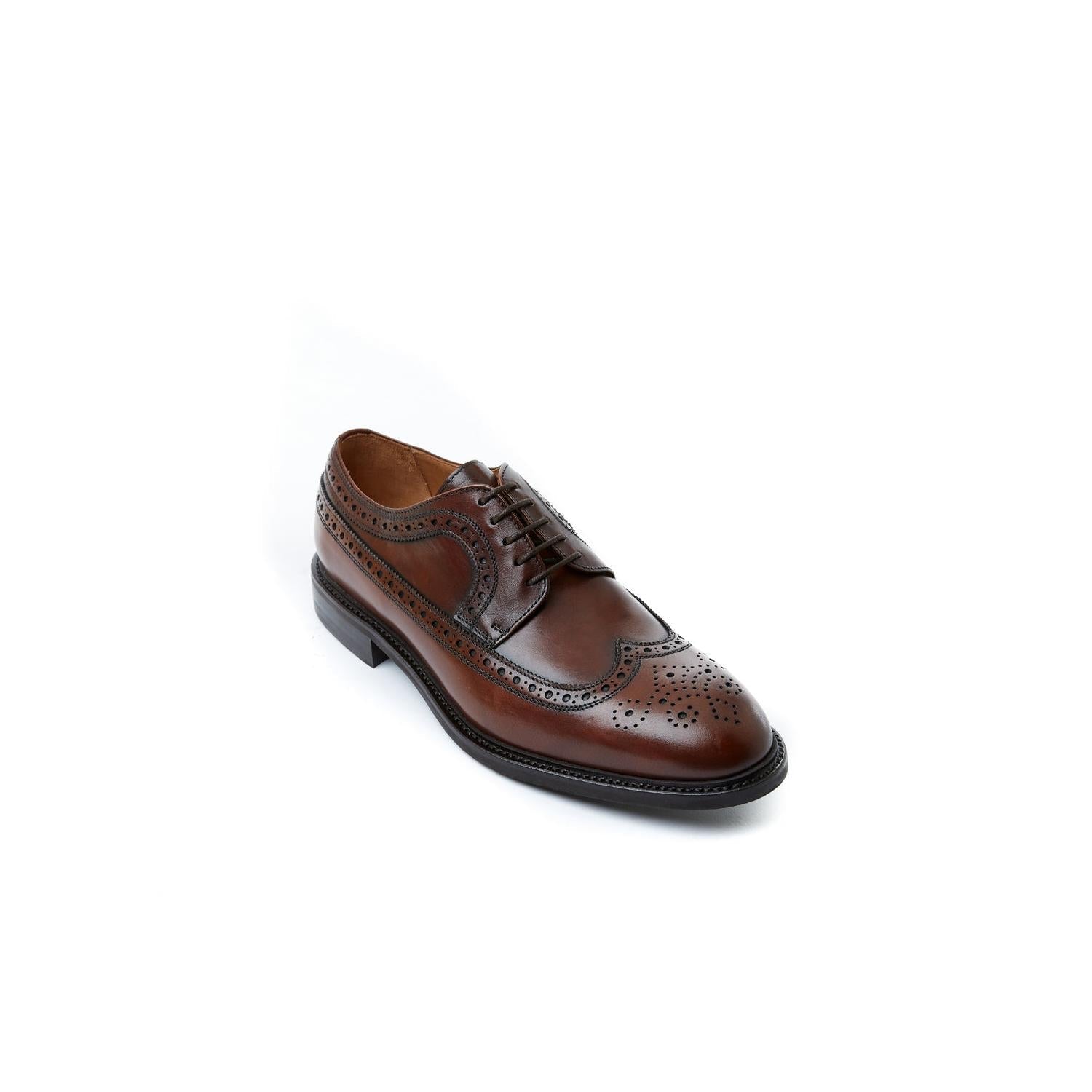 Derby À Bout D'Aile Long Goodyear - Marron Acajou - Homme